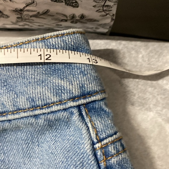 Dynamite | Blue Denim Mini Skirt distressed hem - XS - Picture 3 of 8